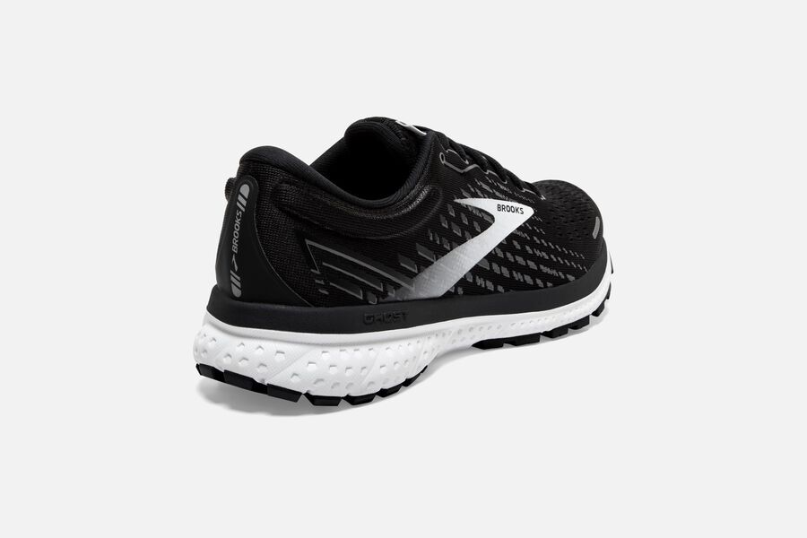 Ghost 13 Road Brooks Running Shoes NZ Womens - Black/White - SGBCAY-257